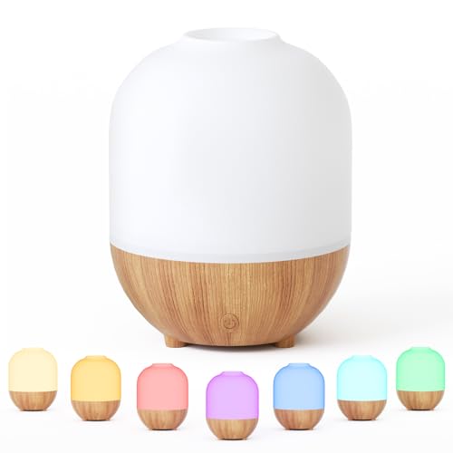 SALUBRITO Aroma Diffuser, 100ml Ultraschall Aromatherapie Diffusor für Ätherische Öle, Weiß Holzmaserung Diffuser für Duftöl, Kleiner Diffuser Luftbefeuchter für Zuhause Büro SALUBRITO Aroma Diffuser, 100ml Ultraschall Aromatherapie Diffusor für Ätherische Öle, Weiß Holzmaserung Diffuser für Duftöl, Kleiner Diffuser Luftbefeuchter für Zuhause Büro von Salubrito