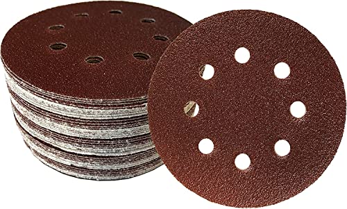 Salvation 50 Klett-Schleifscheiben Ø115 mm, Körnung 40, Korund, für Exzenter-Schleifer 8 Loch von Salvation