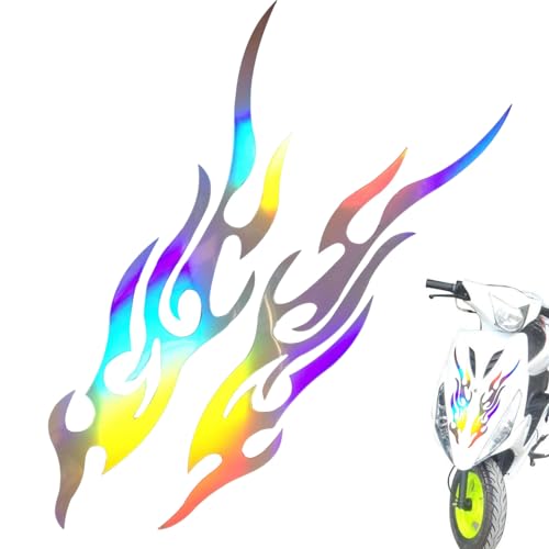 Sticker Für Krafträder, Flammen Design, 2er-Set Wasserdichte Embleme Für Gepäck Briefkasten Koffer Werkzeugkasten Golfwagen Boot Sticker Für Krafträder, Flammen Design, 2er-Set Wasserdichte Embleme Für Gepäck Briefkasten Koffer Werkzeugkasten Golfwagen Boot von Salyeeluly