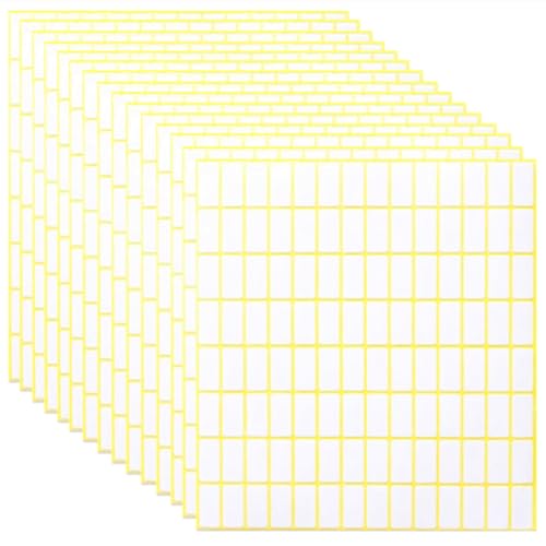 SamHeng 1680 Stück Weiß Etiketten Aufkleber, 20x10 mm Rechteck Selbstklebend Klebeetiketten zum Beschriften, Universal Leere Aufkleber Haushaltsetiketten für Flaschen Ordner Schule Büro Küche SamHeng 1680 Stück Weiß Etiketten Aufkleber, 20x10 mm Rechteck Selbstklebend Klebeetiketten zum Beschriften, Universal Leere Aufkleber Haushaltsetiketten für Flaschen Ordner Schule Büro Küche von SamHeng