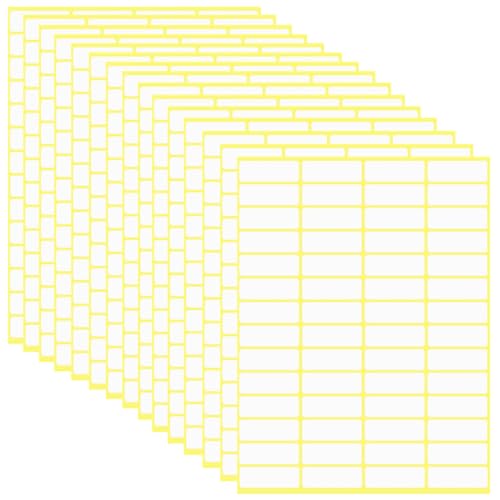SamHeng 840 Stück Weiß Etiketten Aufkleber, 13x38 mm Rechteck Selbstklebend Klebeetiketten zum Beschriften, Universal Leere Aufkleber Haushaltsetiketten für Flaschen Ordner Schule Büro Küche SamHeng 840 Stück Weiß Etiketten Aufkleber, 13x38 mm Rechteck Selbstklebend Klebeetiketten zum Beschriften, Universal Leere Aufkleber Haushaltsetiketten für Flaschen Ordner Schule Büro Küche von SamHeng