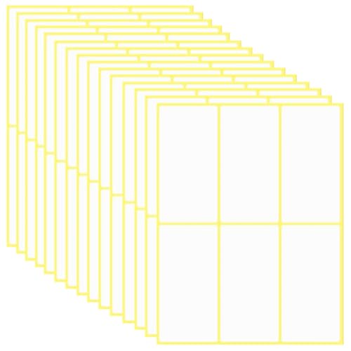 SamHeng 90 Stück Weiß Etiketten Aufkleber, 50x100 mm Rechteck Selbstklebend Klebeetiketten zum Beschriften, Universal Leere Aufkleber Haushaltsetiketten für Flaschen Ordner Schule Büro Küche von SamHeng