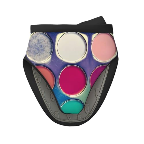 1 x Mini-Silikon-Ofenhandschuhe, hitzebeständig, runde Farbpalette, Druck-Topflappen-Set zum Backen, Kochen, 260 °C Schutz von SamLng