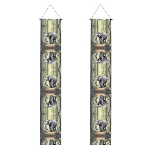 Banner mit Elefantenmotiv, vielseitige Party-Dekorationen, perfekt für Haustür, Wand, Terrasse und mehr Banner mit Elefantenmotiv, vielseitige Party-Dekorationen, perfekt für Haustür, Wand, Terrasse und mehr von SamLng