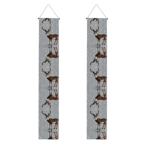 Banner mit grauem Pflaumen-Hirschdruck, vielseitige Party-Dekorationen, perfekt für Haustür, Wand, Terrasse und mehr Banner mit grauem Pflaumen-Hirschdruck, vielseitige Party-Dekorationen, perfekt für Haustür, Wand, Terrasse und mehr von SamLng