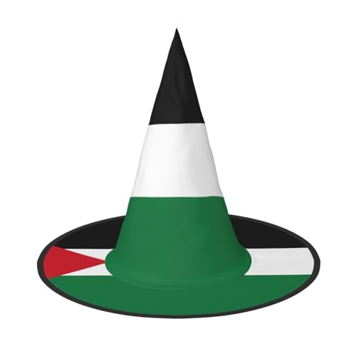 Flagge des Staates Palästina Halloween Hexenhut für Erwachsene - Partyhut für Maskerade Karneval Cosplay - Spitzhorn Dekoration Cap von SamLng