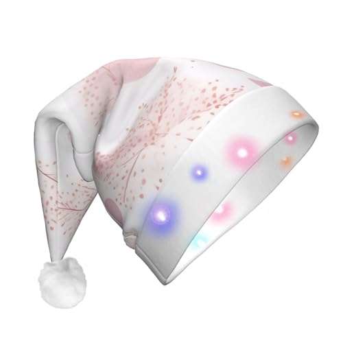 Handbemalter LED-Weihnachtshut mit Blumenmuster für Erwachsene – Klassische Weihnachtsmannmütze, Neujahr – Kopfbedeckung Handbemalter LED-Weihnachtshut mit Blumenmuster für Erwachsene – Klassische Weihnachtsmannmütze, Neujahr – Kopfbedeckung von SamLng