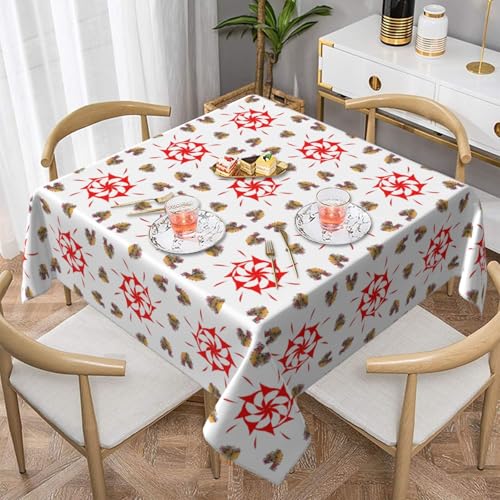 Quadratische Tischdecke mit 8-Wege-Rotationsdruck, perfekt für Hochzeiten im Innen- und Außenbereich, Teepartys und mehr, ideale Küchendekoration Quadratische Tischdecke mit 8-Wege-Rotationsdruck, perfekt für Hochzeiten im Innen- und Außenbereich, Teepartys und mehr, ideale Küchendekoration von SamLng