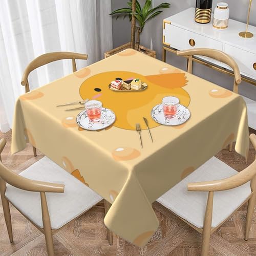 Quadratische Tischdecke mit Cartoon-Küken-Druck, perfekt für Hochzeiten im Innen- und Außenbereich, Teepartys und mehr, ideale Küchendekoration Quadratische Tischdecke mit Cartoon-Küken-Druck, perfekt für Hochzeiten im Innen- und Außenbereich, Teepartys und mehr, ideale Küchendekoration von SamLng