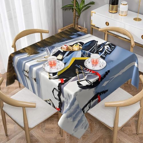 Quadratische Tischdecke mit Schneemobil – perfekt für Hochzeiten im Innen- und Außenbereich, Teepartys und mehr – ideale Küchendekoration Quadratische Tischdecke mit Schneemobil – perfekt für Hochzeiten im Innen- und Außenbereich, Teepartys und mehr – ideale Küchendekoration von SamLng