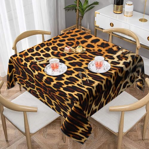 Quadratische Tischdecke mit Streifen auf Leopardenmuster – perfekt für Hochzeiten im Innen- und Außenbereich, Teepartys und mehr – ideale Küchendekoration Quadratische Tischdecke mit Streifen auf Leopardenmuster – perfekt für Hochzeiten im Innen- und Außenbereich, Teepartys und mehr – ideale Küchendekoration von SamLng