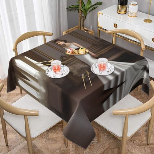 Quadratische Tischdecke mit elegantem Druck, perfekt für Hochzeiten im Innen- und Außenbereich, Teepartys und mehr, ideale Küchendekoration Quadratische Tischdecke mit elegantem Druck, perfekt für Hochzeiten im Innen- und Außenbereich, Teepartys und mehr, ideale Küchendekoration von SamLng