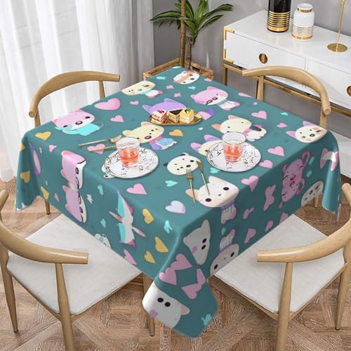 Quadratische Tischdecke mit süßem kleinen Fuchs-Druck, perfekt für Hochzeiten im Innen- und Außenbereich, Teepartys und mehr, ideale Küchendekoration von SamLng