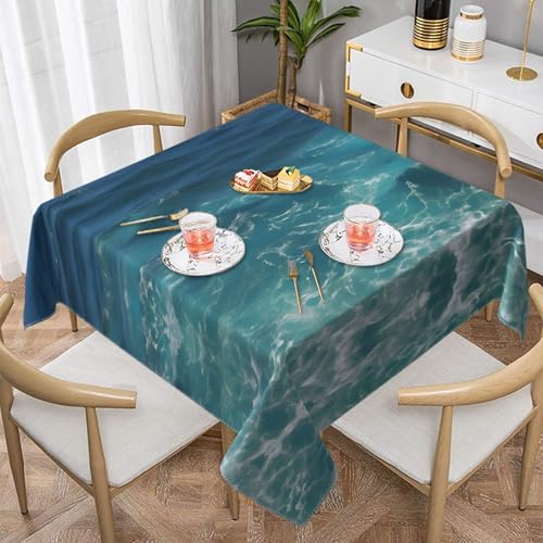 Quadratische Tischdecke mit tiefem Ozean-Druck, perfekt für Hochzeiten im Innen- und Außenbereich, Teepartys und mehr, ideale Küchendekoration Quadratische Tischdecke mit tiefem Ozean-Druck, perfekt für Hochzeiten im Innen- und Außenbereich, Teepartys und mehr, ideale Küchendekoration von SamLng