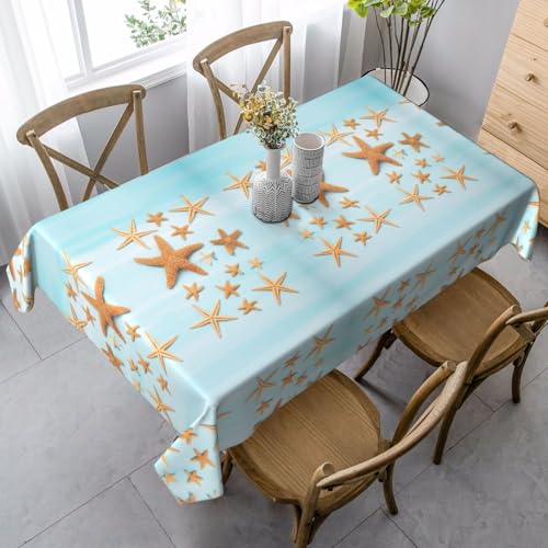 Rechteckige 3D-Tischdecke mit maritimem Sommerdruck, waschbar, perfekt für drinnen und draußen, klassische Küchendekoration Rechteckige 3D-Tischdecke mit maritimem Sommerdruck, waschbar, perfekt für drinnen und draußen, klassische Küchendekoration von SamLng