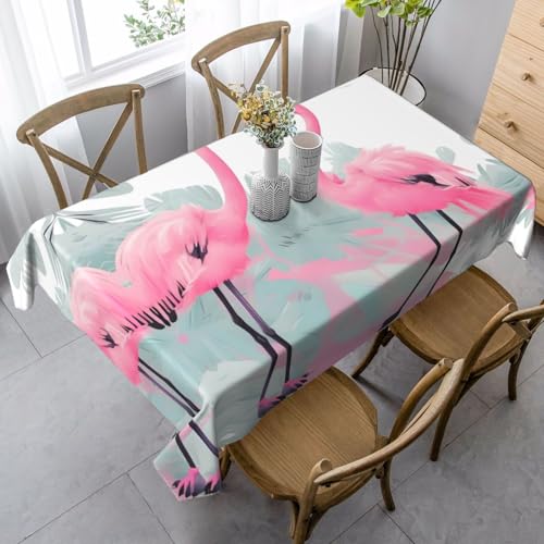 Rechteckige Tischdecke mit rosa Flamingo-Druck, waschbar, klassische Küchendekoration für Esstisch, Tischplatte und Party-Tischdecken Rechteckige Tischdecke mit rosa Flamingo-Druck, waschbar, klassische Küchendekoration für Esstisch, Tischplatte und Party-Tischdecken von SamLng