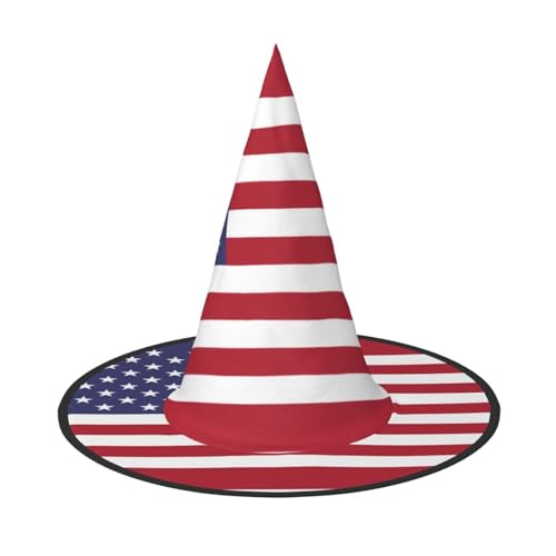 SamLng Amerikanische Flagge Halloween Hexenhut für Erwachsene Partyhut für Maskerade Karneval Cosplay Spitzhorn Dekoration Kappe SamLng Amerikanische Flagge Halloween Hexenhut für Erwachsene Partyhut für Maskerade Karneval Cosplay Spitzhorn Dekoration Kappe von SamLng