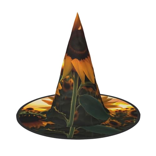 SamLng Bauernhof Sonnenblume Halloween Hexenhut für Erwachsene Partyhut Maskerade Karneval Cosplay Spitze Horn Dekoration Kappe SamLng Bauernhof Sonnenblume Halloween Hexenhut für Erwachsene Partyhut Maskerade Karneval Cosplay Spitze Horn Dekoration Kappe von SamLng