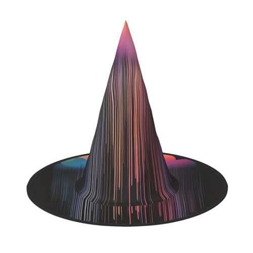 SamLng Bunter Regenbogen-Regen-Halloween-Hexenhut für Erwachsene – Partyhut für Maskerade, Karneval, Cosplay – Spitzhorn-Dekorationskappe SamLng Bunter Regenbogen-Regen-Halloween-Hexenhut für Erwachsene – Partyhut für Maskerade, Karneval, Cosplay – Spitzhorn-Dekorationskappe von SamLng