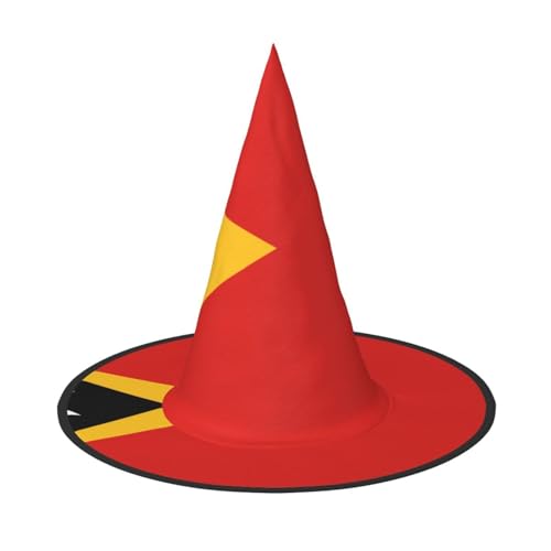 SamLng Demokratische Republik Timor-Leste Halloween Hexenhut für Erwachsene Partyhut Maskerade Karneval Cosplay Spitzhorn Dekoration Cap SamLng Demokratische Republik Timor-Leste Halloween Hexenhut für Erwachsene Partyhut Maskerade Karneval Cosplay Spitzhorn Dekoration Cap von SamLng