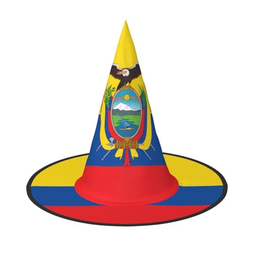 SamLng Flagge Ecuador Halloween Hexenhut für Erwachsene Partyhut Maskerade Karneval Cosplay Spitze Horn Dekoration Kappe SamLng Flagge Ecuador Halloween Hexenhut für Erwachsene Partyhut Maskerade Karneval Cosplay Spitze Horn Dekoration Kappe von SamLng