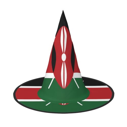 SamLng Flagge Kenias Halloween Hexenhut für Erwachsene Partyhut Maskerade Karneval Cosplay Spitze Horn Dekoration Kappe SamLng Flagge Kenias Halloween Hexenhut für Erwachsene Partyhut Maskerade Karneval Cosplay Spitze Horn Dekoration Kappe von SamLng