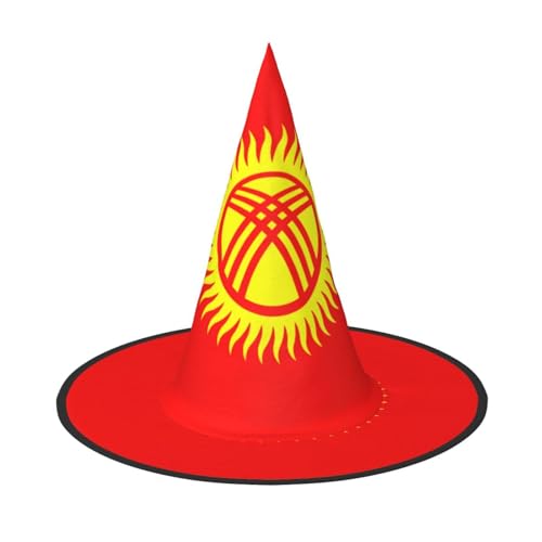 SamLng Flagge Kirgisistan Halloween Hexenhut für Erwachsene Partyhut Maskerade Karneval Cosplay Spitze Horn Dekoration Kappe SamLng Flagge Kirgisistan Halloween Hexenhut für Erwachsene Partyhut Maskerade Karneval Cosplay Spitze Horn Dekoration Kappe von SamLng
