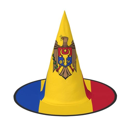 SamLng Flagge Moldawiens Halloween Hexenhut für Erwachsene Partyhut Maskerade Karneval Cosplay Spitze Horn Dekoration Kappe SamLng Flagge Moldawiens Halloween Hexenhut für Erwachsene Partyhut Maskerade Karneval Cosplay Spitze Horn Dekoration Kappe von SamLng