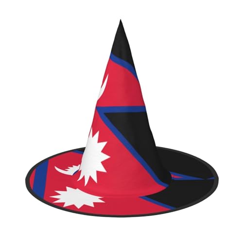 SamLng Flagge Nepal Halloween Hexenhut für Erwachsene Partyhut Maskerade Karneval Cosplay Spitze Horn Dekoration Kappe SamLng Flagge Nepal Halloween Hexenhut für Erwachsene Partyhut Maskerade Karneval Cosplay Spitze Horn Dekoration Kappe von SamLng