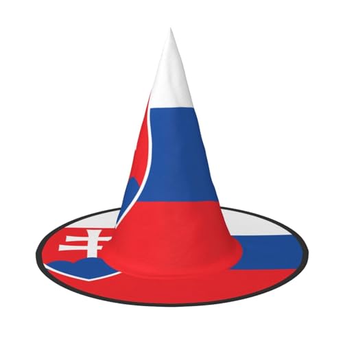 SamLng Flagge der Slowakei Halloween Hexenhut für Erwachsene Partyhut Maskerade Karneval Cosplay Spitze Horn Dekoration Kappe SamLng Flagge der Slowakei Halloween Hexenhut für Erwachsene Partyhut Maskerade Karneval Cosplay Spitze Horn Dekoration Kappe von SamLng