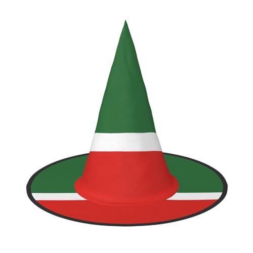 SamLng Flagge der Tschetschenischen Republik Halloween Hexenhut für Erwachsene - Partyhut für Maskerade Karneval Cosplay - Spitzhorn Dekoration Cap SamLng Flagge der Tschetschenischen Republik Halloween Hexenhut für Erwachsene - Partyhut für Maskerade Karneval Cosplay - Spitzhorn Dekoration Cap von SamLng