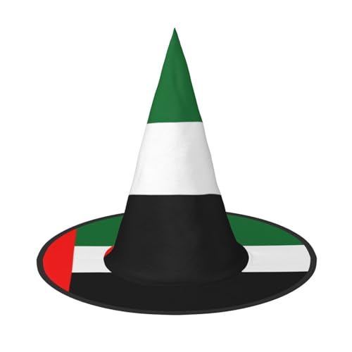 SamLng Flagge der Vereinigten Arabischen Emirate Halloween Hexenhut für Erwachsene - Partyhut für Maskerade Karneval Cosplay - Spitzhorn Dekoration Cap SamLng Flagge der Vereinigten Arabischen Emirate Halloween Hexenhut für Erwachsene - Partyhut für Maskerade Karneval Cosplay - Spitzhorn Dekoration Cap von SamLng