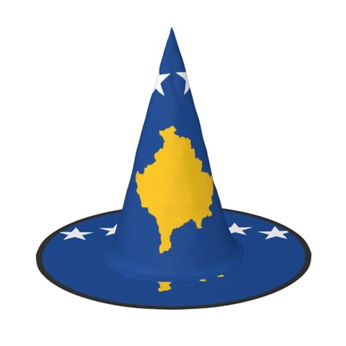 SamLng Flagge des Kosovo Halloween Hexenhut für Erwachsene Partyhut Maskerade Karneval Cosplay Spitze Horn Dekoration Kappe SamLng Flagge des Kosovo Halloween Hexenhut für Erwachsene Partyhut Maskerade Karneval Cosplay Spitze Horn Dekoration Kappe von SamLng