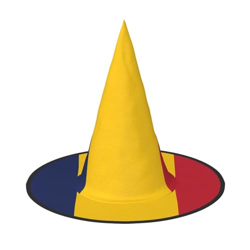 SamLng Flagge des Tschad Halloween Hexenhut für Erwachsene Partyhut für Maskerade Karneval Cosplay Spitze Horn Dekoration Kappe SamLng Flagge des Tschad Halloween Hexenhut für Erwachsene Partyhut für Maskerade Karneval Cosplay Spitze Horn Dekoration Kappe von SamLng