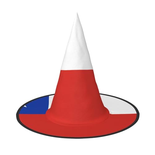SamLng Flagge von Chile Halloween Hexenhut für Erwachsene Partyhut Maskerade Karneval Cosplay Spitze Horn Dekoration Kappe SamLng Flagge von Chile Halloween Hexenhut für Erwachsene Partyhut Maskerade Karneval Cosplay Spitze Horn Dekoration Kappe von SamLng