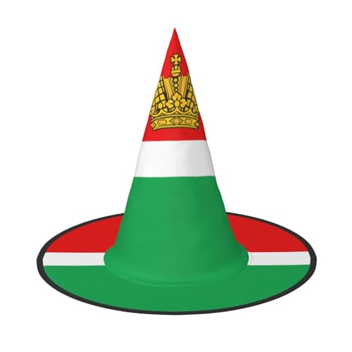 SamLng Flagge von Kaluga Halloween Hexenhut für Erwachsene Partyhut Maskerade Karneval Cosplay Spitze Horn Dekoration Kappe von SamLng
