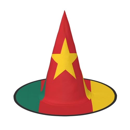 SamLng Flagge von Kamerun Halloween Hexenhut für Erwachsene Partyhut Maskerade Karneval Cosplay Spitze Horn Dekoration Kappe SamLng Flagge von Kamerun Halloween Hexenhut für Erwachsene Partyhut Maskerade Karneval Cosplay Spitze Horn Dekoration Kappe von SamLng