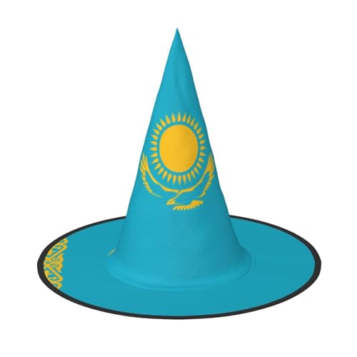 SamLng Flagge von Kasachstan Halloween Hexenhut für Erwachsene Partyhut Maskerade Karneval Cosplay Spitze Horn Dekoration Kappe SamLng Flagge von Kasachstan Halloween Hexenhut für Erwachsene Partyhut Maskerade Karneval Cosplay Spitze Horn Dekoration Kappe von SamLng