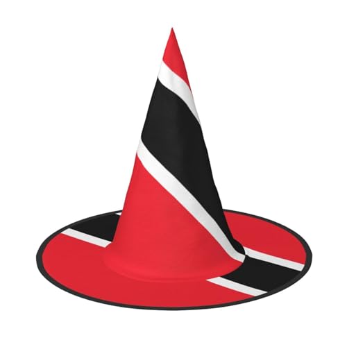 SamLng Flagge von Trinidad und Tobago Halloween Hexenhut für Erwachsene Partyhut Maskerade Karneval Cosplay Spitze Horn Dekoration Cap SamLng Flagge von Trinidad und Tobago Halloween Hexenhut für Erwachsene Partyhut Maskerade Karneval Cosplay Spitze Horn Dekoration Cap von SamLng