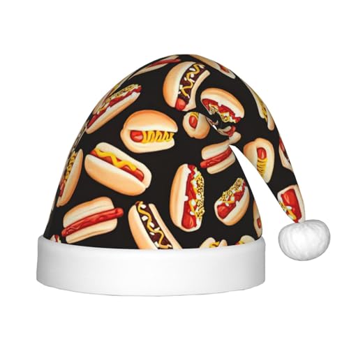 SamLng Fun Food Hot Dogs Weihnachtsmütze – warme Urlaubsmütze, perfekt für Weihnachten, Neujahrsparty, Festival – idealer Kopfschmuck für Kinder von 4–12 Jahren SamLng Fun Food Hot Dogs Weihnachtsmütze – warme Urlaubsmütze, perfekt für Weihnachten, Neujahrsparty, Festival – idealer Kopfschmuck für Kinder von 4–12 Jahren von SamLng