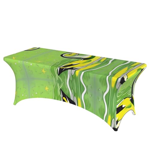 SamLng Grüne Ente rechteckige Tischdecke für Hochzeiten und Partys, dehnbar, langlebig, Terrassenbankett-Tischdecke von SamLng