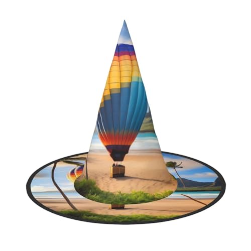 SamLng Hawaii Heißluftballon Halloween Hexenhut für Erwachsene - Partyhut für Maskerade Karneval Cosplay - Spitzhorn Deko Cap SamLng Hawaii Heißluftballon Halloween Hexenhut für Erwachsene - Partyhut für Maskerade Karneval Cosplay - Spitzhorn Deko Cap von SamLng