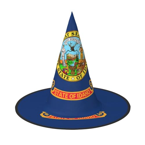 SamLng Idaho Staatsflagge Halloween Hexenhut für Erwachsene - Partyhut für Maskerade Karneval Cosplay - Spitzhorn Dekoration Kappe SamLng Idaho Staatsflagge Halloween Hexenhut für Erwachsene - Partyhut für Maskerade Karneval Cosplay - Spitzhorn Dekoration Kappe von SamLng