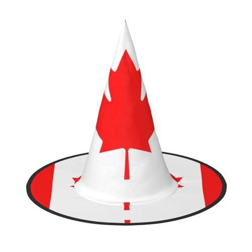 SamLng Kanadische Flagge Halloween Hexenhut für Erwachsene Partyhut Maskerade Karneval Cosplay Spitzhorn Dekoration Kappe SamLng Kanadische Flagge Halloween Hexenhut für Erwachsene Partyhut Maskerade Karneval Cosplay Spitzhorn Dekoration Kappe von SamLng