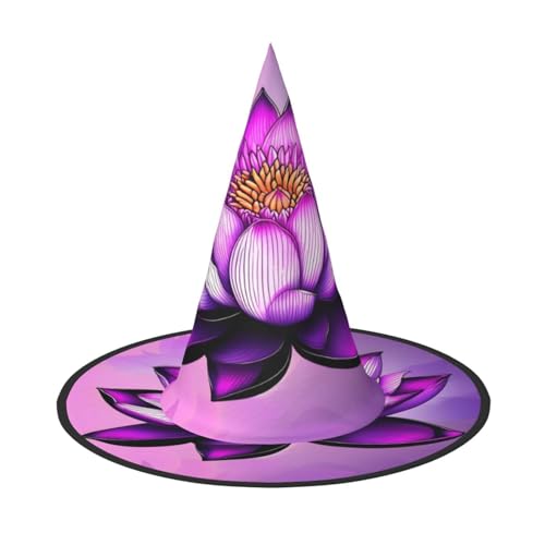 SamLng Lila Lotus Halloween Hexenhut für Erwachsene Partyhut Maskerade Karneval Cosplay Spitze Horn Dekoration Cap SamLng Lila Lotus Halloween Hexenhut für Erwachsene Partyhut Maskerade Karneval Cosplay Spitze Horn Dekoration Cap von SamLng