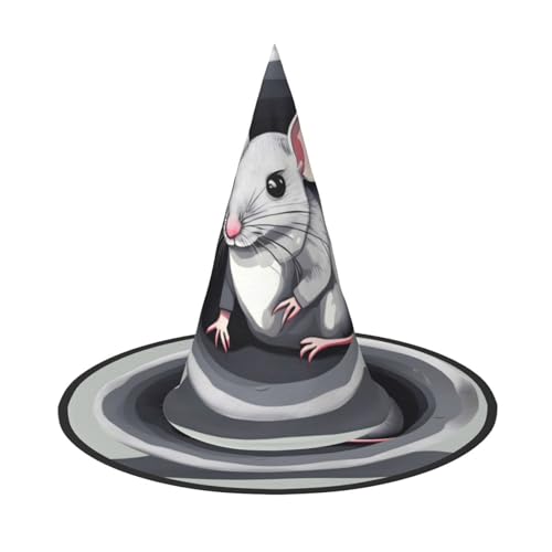 SamLng Maus im Loch Halloween Hexenhut für Erwachsene Partyhut Maskerade Karneval Cosplay Spitze Horn Dekoration Cap SamLng Maus im Loch Halloween Hexenhut für Erwachsene Partyhut Maskerade Karneval Cosplay Spitze Horn Dekoration Cap von SamLng
