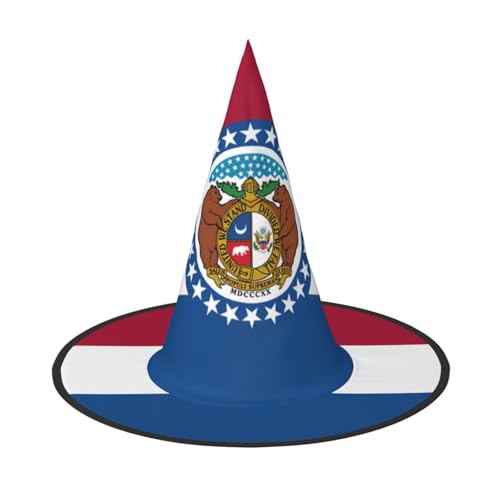 SamLng Missouri Staatsflagge Halloween Hexenhut für Erwachsene Partyhut Maskerade Karneval Cosplay Spitze Horn Dekoration Kappe SamLng Missouri Staatsflagge Halloween Hexenhut für Erwachsene Partyhut Maskerade Karneval Cosplay Spitze Horn Dekoration Kappe von SamLng