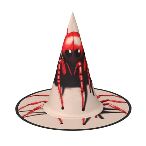 SamLng Niedliche kleine rote Spinne Halloween Hexenhut für Erwachsene - Partyhut für Maskerade Karneval Cosplay - Spitzhorn Dekoration Kappe SamLng Niedliche kleine rote Spinne Halloween Hexenhut für Erwachsene - Partyhut für Maskerade Karneval Cosplay - Spitzhorn Dekoration Kappe von SamLng