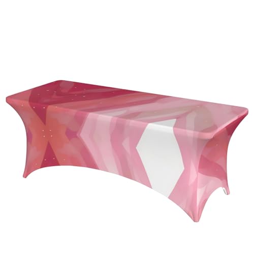 SamLng Rechteckige Tischdecke mit Farbverlauf, für Hochzeiten und Partys, dehnbar, strapazierfähig, für Terrasse, Bankett, Rosa von SamLng