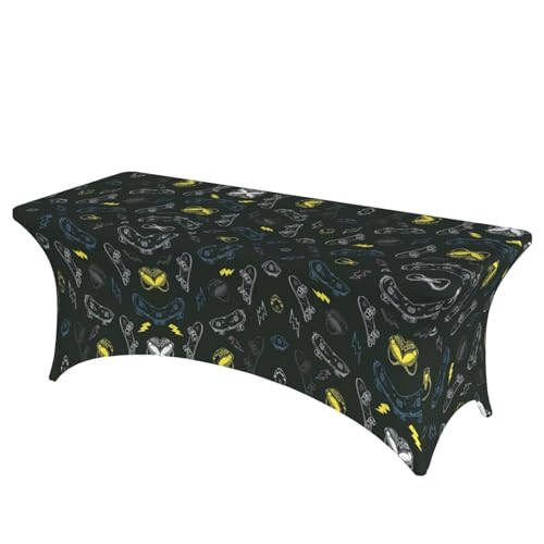 SamLng Rechteckige Tischdecke mit Graffiti-Skateboard-Druck, abwischbar, dehnbar, langlebig und stilvoll, Tischdecke für den Innen- und Außenbereich SamLng Rechteckige Tischdecke mit Graffiti-Skateboard-Druck, abwischbar, dehnbar, langlebig und stilvoll, Tischdecke für den Innen- und Außenbereich von SamLng